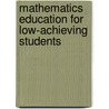 Mathematics education for low-achieving students door E. Kroesbergen