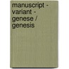 Manuscript - variant - genese / genesis door M. de Smedt