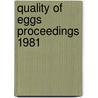 Quality of eggs proceedings 1981 door Onbekend