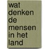 Wat denken de mensen in het land