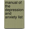 Manual of the depression and anxiety list door Onbekend