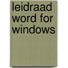 Leidraad word for windows door Water