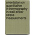Orientation on quantitative IR-thermography in wall-shear stress measurements