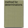 Method for determinations by Obert