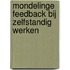 Mondelinge feedback bij zelfstandig werken