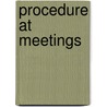 Procedure at meetings door Glinstra Bleeker