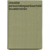 Checklist persoonsbegaanbaarheid bouwterreinen door F. Horsten