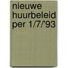 Nieuwe huurbeleid per 1/7/'93 by Custers