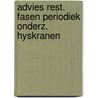 Advies rest. fasen periodiek onderz. hyskranen by Unknown