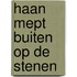 Haan mept buiten op de stenen
