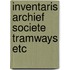 Inventaris archief societe tramways etc