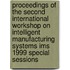 Proceedings of the second international workshop on intelligent manufacturing systems IMS 1999 special sessions