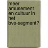 Meer amusement en cultuur in het bve-segment? door R. Baarda