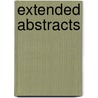 Extended Abstracts door Onbekend