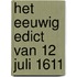 Het eeuwig Edict van 12 juli 1611