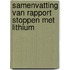 Samenvatting van rapport stoppen met lithium