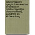 Tabellenrapport agogisch werkenden in welzijn en maatschappelijke dienstverlening, jeugdzorg en kinderopvang