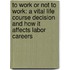 To work or not to work: a vital life course decision and how it affects labor careers