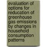 Evaluation of options for reducation of greenhouse gas emissions by changes in household consumption patterns