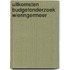 Uitkomsten budgetonderzoek wieringermeer