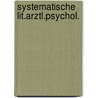 Systematische lit.arztl.psychol. door Friedreich