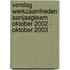 Verslag werkzaamheden aanjaagteam oktober 2002 - oktober 2003