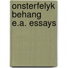 Onsterfelyk behang e.a. essays door Sande