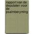 Rapport van de deputaten voor de psalmberyming
