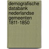 Demografische databank Nederlandse gemeenten 1811-1850 door E. Beekink