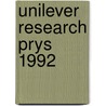 Unilever research prys 1992 door Geus