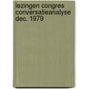 Lezingen congres conversatieanalyse dec. 1979 door Onbekend