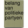 Belang van politieke partyen door Ruud Koole