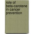 Role of beta-carotene in cancer prevention