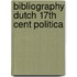 Bibliography dutch 17th cent politica