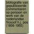 Bibliografie van gepubliceerde commentaren op persoon en werk van de Nederlandse filosoof H.J. Pos (1898-1955)
