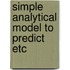 Simple analytical model to predict etc