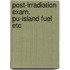 Post-irradiation exam. pu-island fuel etc