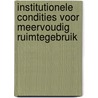 Institutionele condities voor meervoudig ruimtegebruik door W.M. De Jong