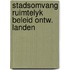 Stadsomvang ruimtelyk beleid ontw. landen