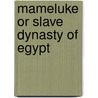 Mameluke or slave dynasty of egypt door Muir