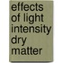 Effects of light intensity dry matter