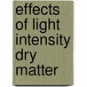 Effects of light intensity dry matter door Wassink