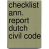 Checklist ann. report dutch civil code door Beckman