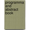 Programma and abstract book door Onbekend