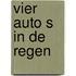 Vier auto s in de regen