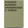 Inventaris archieven rykswaterstaat z.-holland door Onbekend