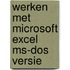 Werken met microsoft excel ms-dos versie