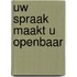 Uw spraak maakt u openbaar