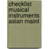 Checklist musical instruments asian mainl
