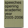 Speeches Opening Academic Year 2005-2006 door J. Oraá Oraá